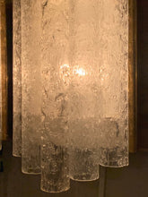 Load image into Gallery viewer, 1960s Doria Leuchten Ice Glass & Brass Wall Sconce