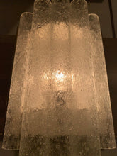 Load image into Gallery viewer, 1960s Doria Leuchten Ice Glass & Brass Wall Sconce