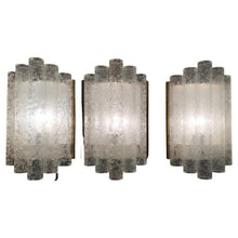 Load image into Gallery viewer, 1960s Doria Leuchten Ice Glass & Brass Wall Sconce