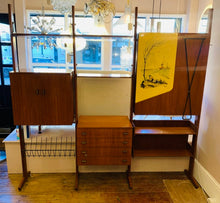 Load image into Gallery viewer, 1960s Italian Teak Wall Unit by Vittorio Dassi for Dassi