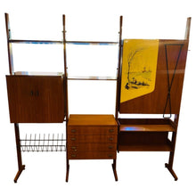 Load image into Gallery viewer, 1960s Italian Teak Wall Unit by Vittorio Dassi for Dassi