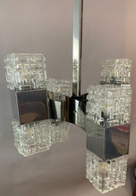 Load image into Gallery viewer, 1960s Small Italian Sciolari Chrome and Glass Pendant Light