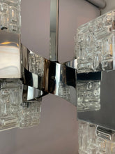 Load image into Gallery viewer, 1960s Small Italian Sciolari Chrome and Glass Pendant Light