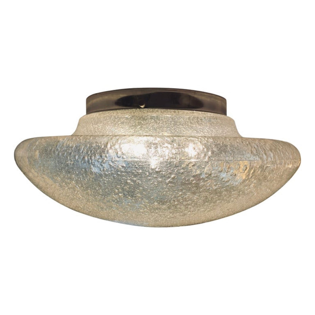 1960s Large Doria Chrome & Bubble Glass Flush Mount