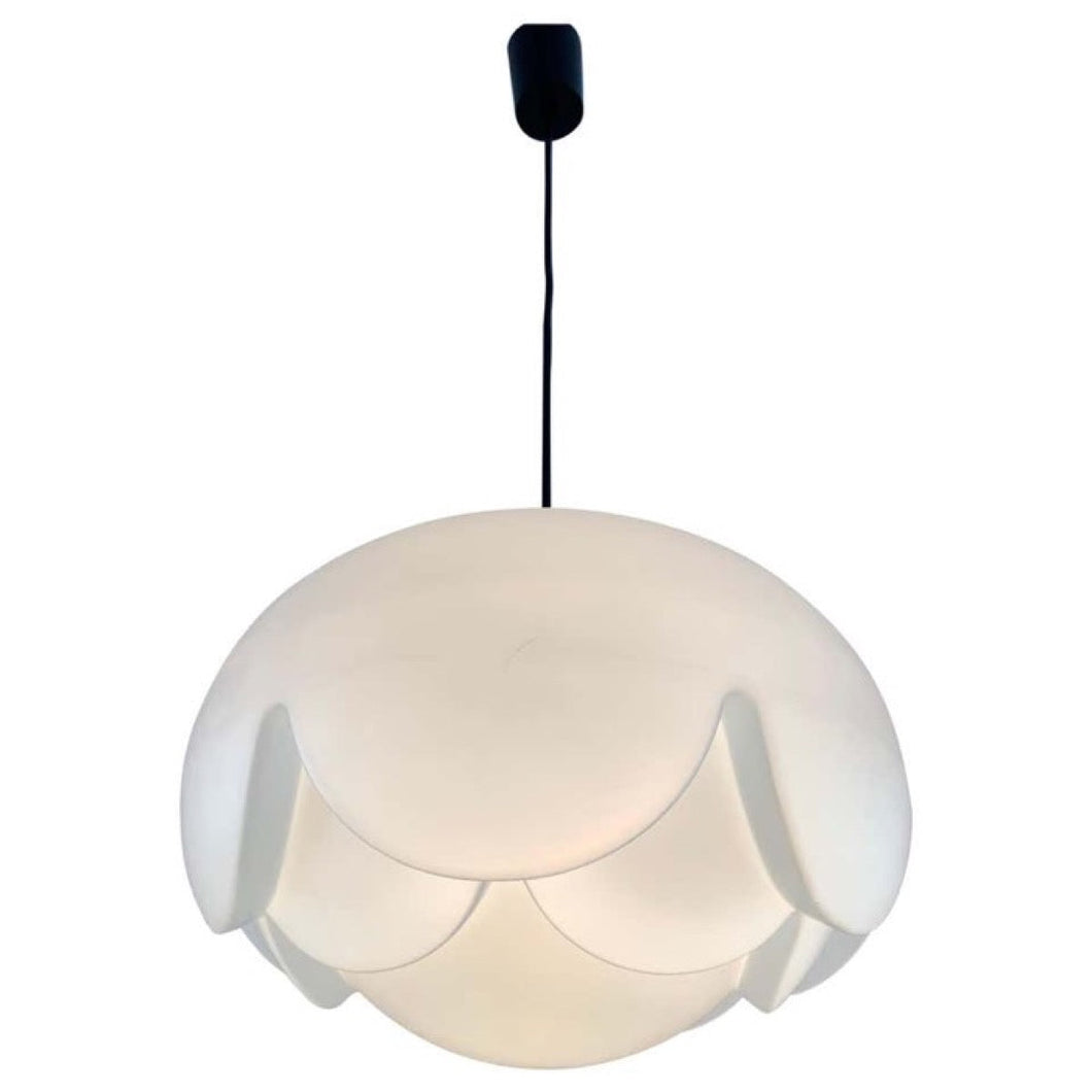 1960s Large Putzler 'Artichoke' Opaline Hanging Light