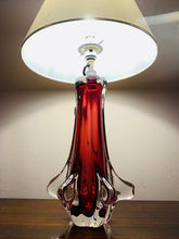 Load image into Gallery viewer, 1960s Seguso Style Ruby Red Table Lamp