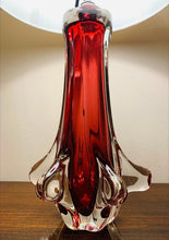Load image into Gallery viewer, 1960s Seguso Style Ruby Red Table Lamp