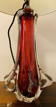 Load image into Gallery viewer, 1960s Seguso Style Ruby Red Table Lamp
