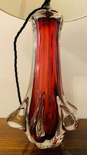 Load image into Gallery viewer, 1960s Seguso Style Ruby Red Table Lamp