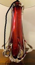 Load image into Gallery viewer, 1960s Seguso Style Ruby Red Table Lamp