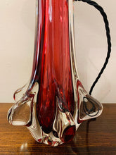 Load image into Gallery viewer, 1960s Seguso Style Ruby Red Table Lamp