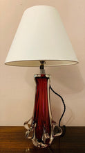 Load image into Gallery viewer, 1960s Seguso Style Ruby Red Table Lamp