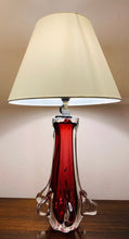 Load image into Gallery viewer, 1960s Seguso Style Ruby Red Table Lamp