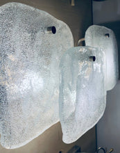 Load image into Gallery viewer, 1960s J.T Kalmar Iced Glass Wall Lights
