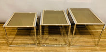 Load image into Gallery viewer, 1970s Belgium Belgo Chrom Nest of 3 Tables