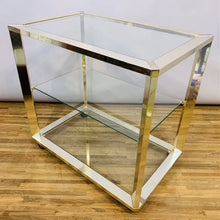 Load image into Gallery viewer, 1970s Belgium Chrome & Glass Drinks Trolley