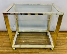Load image into Gallery viewer, 1970s Belgium Chrome & Glass Drinks Trolley