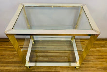Load image into Gallery viewer, 1970s Belgium Chrome & Glass Drinks Trolley