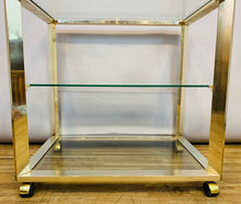Load image into Gallery viewer, 1970s Belgium Chrome & Glass Drinks Trolley
