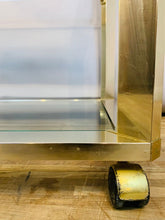 Load image into Gallery viewer, 1970s Belgium Chrome & Glass Drinks Trolley