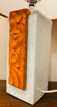 Load image into Gallery viewer, 1970s Ceramic Orange & White Abstract Table Lamp