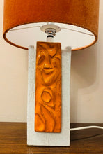 Load image into Gallery viewer, 1970s Ceramic Orange & White Abstract Table Lamp