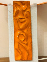 Load image into Gallery viewer, 1970s Ceramic Orange & White Abstract Table Lamp