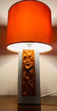 Load image into Gallery viewer, 1970s Ceramic Orange & White Abstract Table Lamp