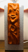 Load image into Gallery viewer, 1970s Ceramic Orange & White Abstract Table Lamp