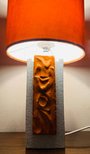Load image into Gallery viewer, 1970s Ceramic Orange & White Abstract Table Lamp