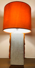 Load image into Gallery viewer, 1970s Ceramic Orange & White Abstract Table Lamp