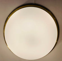 Load image into Gallery viewer, 1970s Opaque Glass Dome Glashütte Limburg Flush Mount