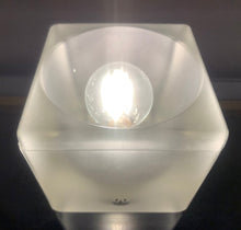 Load image into Gallery viewer, 1970s German Putzler Frosted Cube Table Lamp