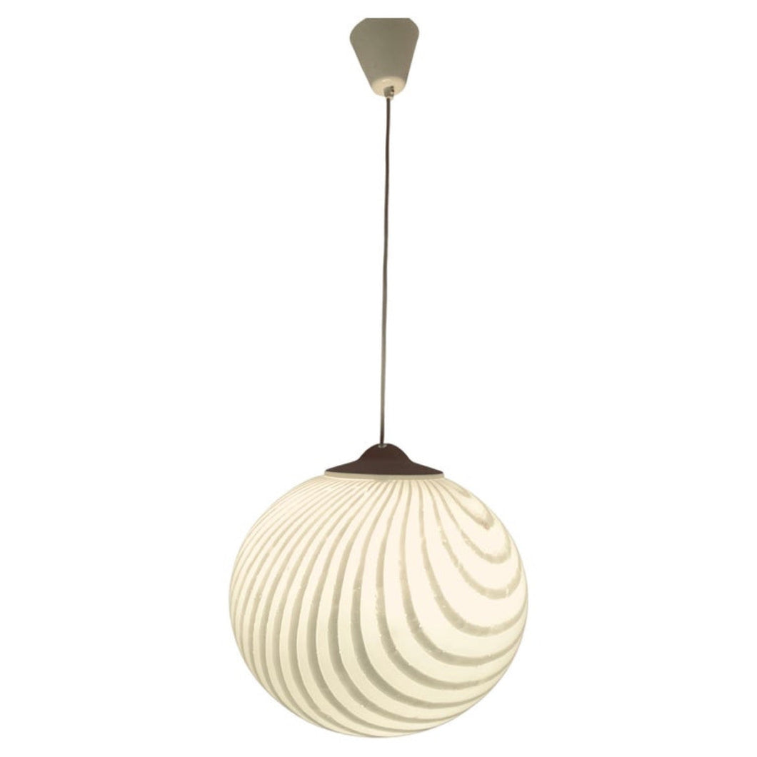 1970s Peill & Putzler Opaline Hanging Light