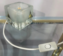 Load image into Gallery viewer, 1970s Putzler Frosted Cube Glass Table Lamp