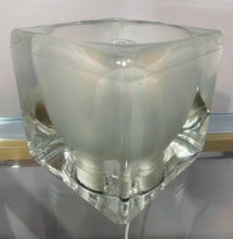 Load image into Gallery viewer, 1970s Putzler Frosted Cube Glass Table Lamp