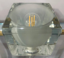 Load image into Gallery viewer, 1970s Putzler Frosted Cube Glass Table Lamp