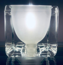 Load image into Gallery viewer, 1970s Putzler Frosted Cube Glass Table Lamp