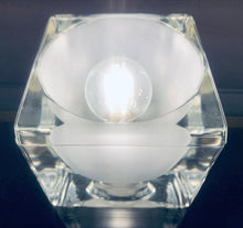 Load image into Gallery viewer, 1970s Putzler Frosted Cube Glass Table Lamp