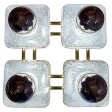 Load image into Gallery viewer, 1970s Sische Brass and Frosted Glass Wall Light