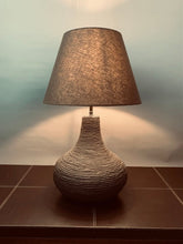 Load image into Gallery viewer, 1970s German Brown Pottery Table Lamp