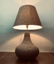 Load image into Gallery viewer, 1970s German Brown Pottery Table Lamp
