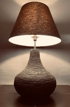 Load image into Gallery viewer, 1970s German Brown Pottery Table Lamp