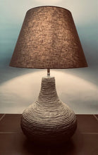Load image into Gallery viewer, 1970s German Brown Pottery Table Lamp