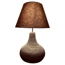 Load image into Gallery viewer, 1970s German Brown Pottery Table Lamp