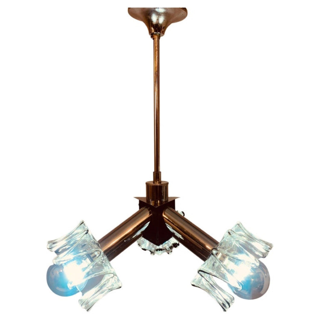 1970s Italian Mazzega Murano Glass Ceiling Light