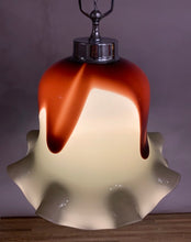 Load image into Gallery viewer, 1970s Murano Glass and Chrome Pendant Light