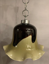 Load image into Gallery viewer, 1970s Murano Glass and Chrome Pendant Light