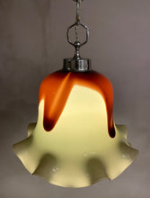 Load image into Gallery viewer, 1970s Murano Glass and Chrome Pendant Light