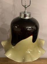 Load image into Gallery viewer, 1970s Murano Glass and Chrome Pendant Light